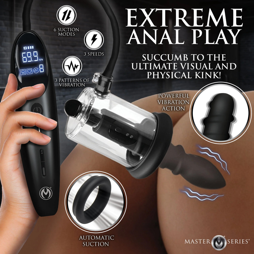 Rechargeable Intense Vibrating Thrusting Sucking Anal Stimulation w/ Controller