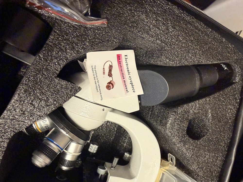 Microscope With Carry Case And 10 Specimens Slides