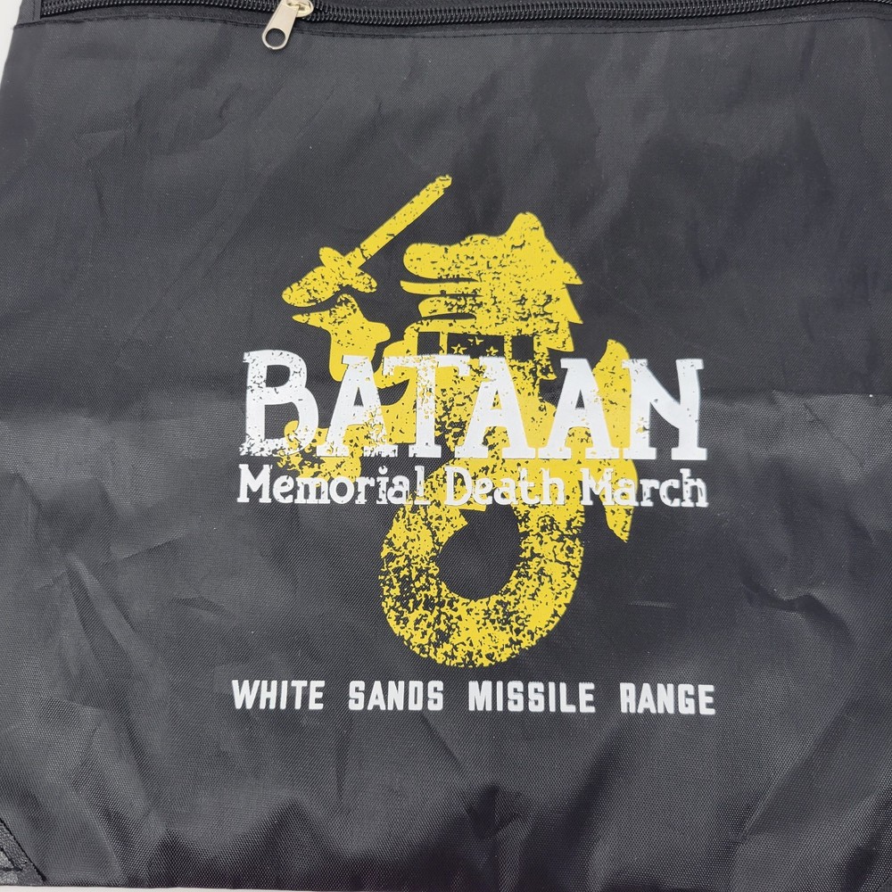 Bataan Memorial Death March Drawstring Backpack White Sands Missile Range Bag
