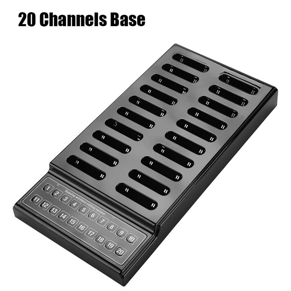 20 Channels Wireless Calling System, Restaurant Guest Paging System with Char...