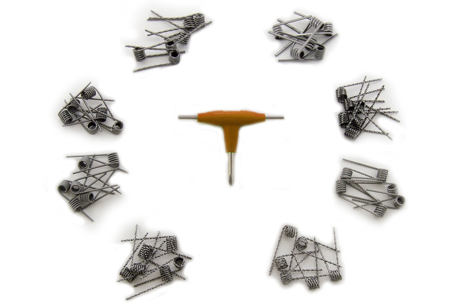 8 Different Pre-Built Coils - 48 Pieces Total - Convenient Case