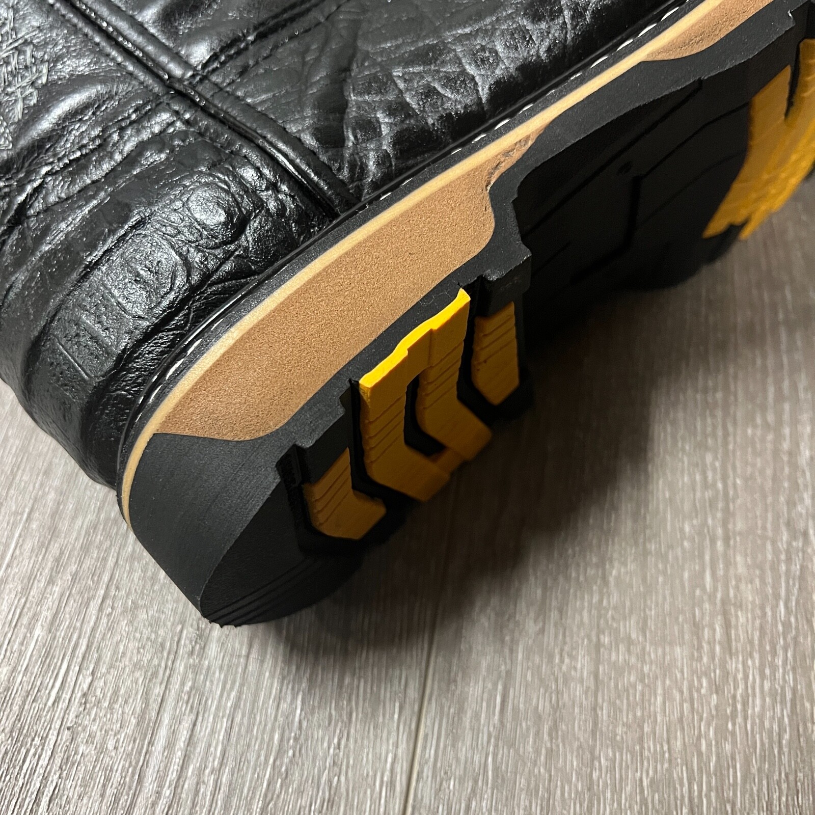 MEN'S STEEL TOE WORK BOOTS PRINT ALLIGATOR SAFETY DUAL SOLE SQUARE TOE BOTAS 830