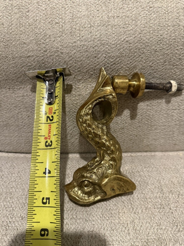 Hand Made F Abela & Sons Malta Solid Brass Dolphin Heavy Solid Door Knocker Koi