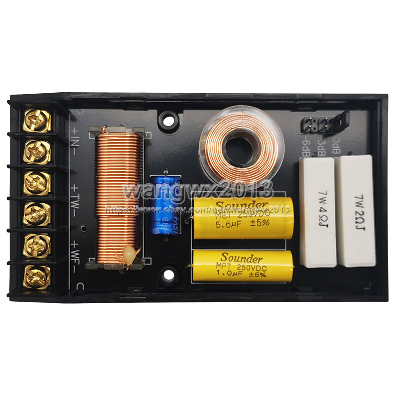 2pcs 200W 2 Way 2 Unit High-Low Hi-Fi Speaker Frequency Divider Crossover Filter