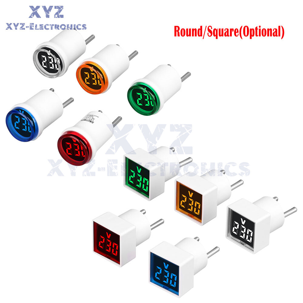 230V Digital AC Voltmeter Indicator Voltage Meter Measure 50-500V Socket Tester