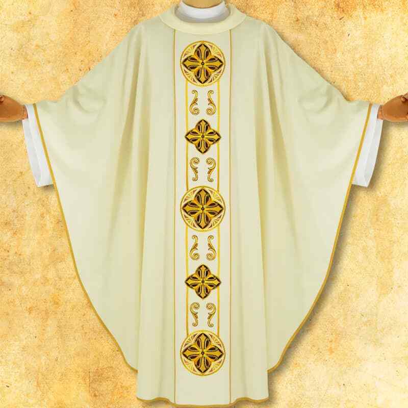 Chasuble embroidered ecru