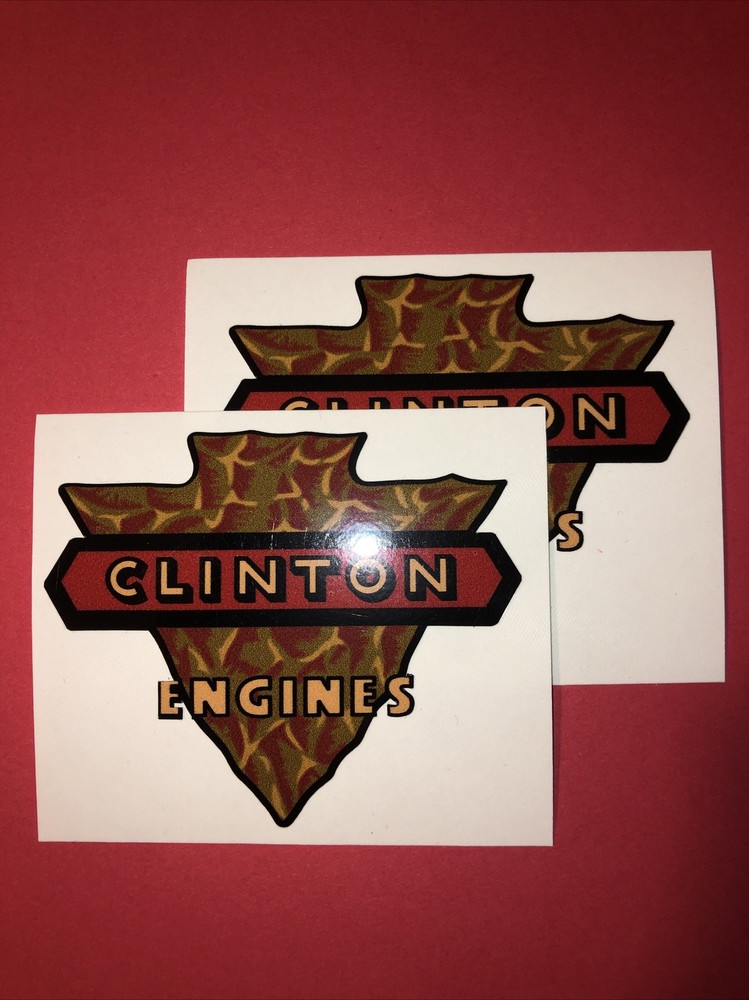 Clinton Engine decal Early Style Knapped Arrowhead 3" With Engine Set 2
