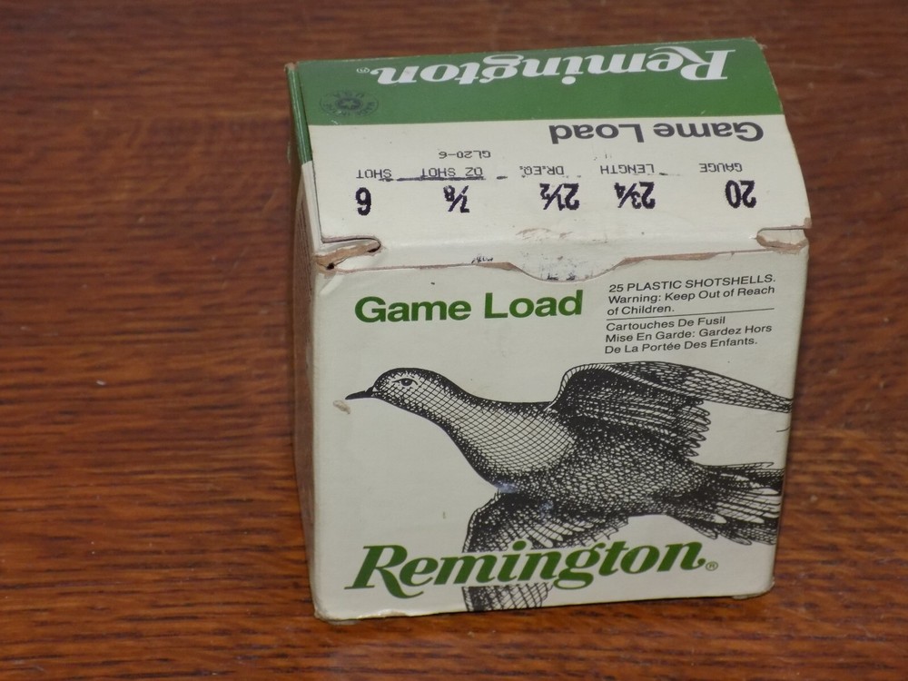 Vintage Remington Game Load Shotshells Empty Box