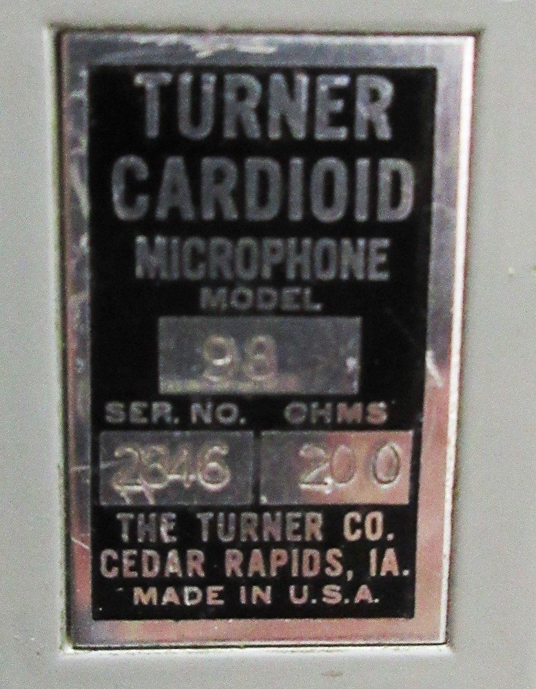 Turner Table Microphone with "NBC" marque