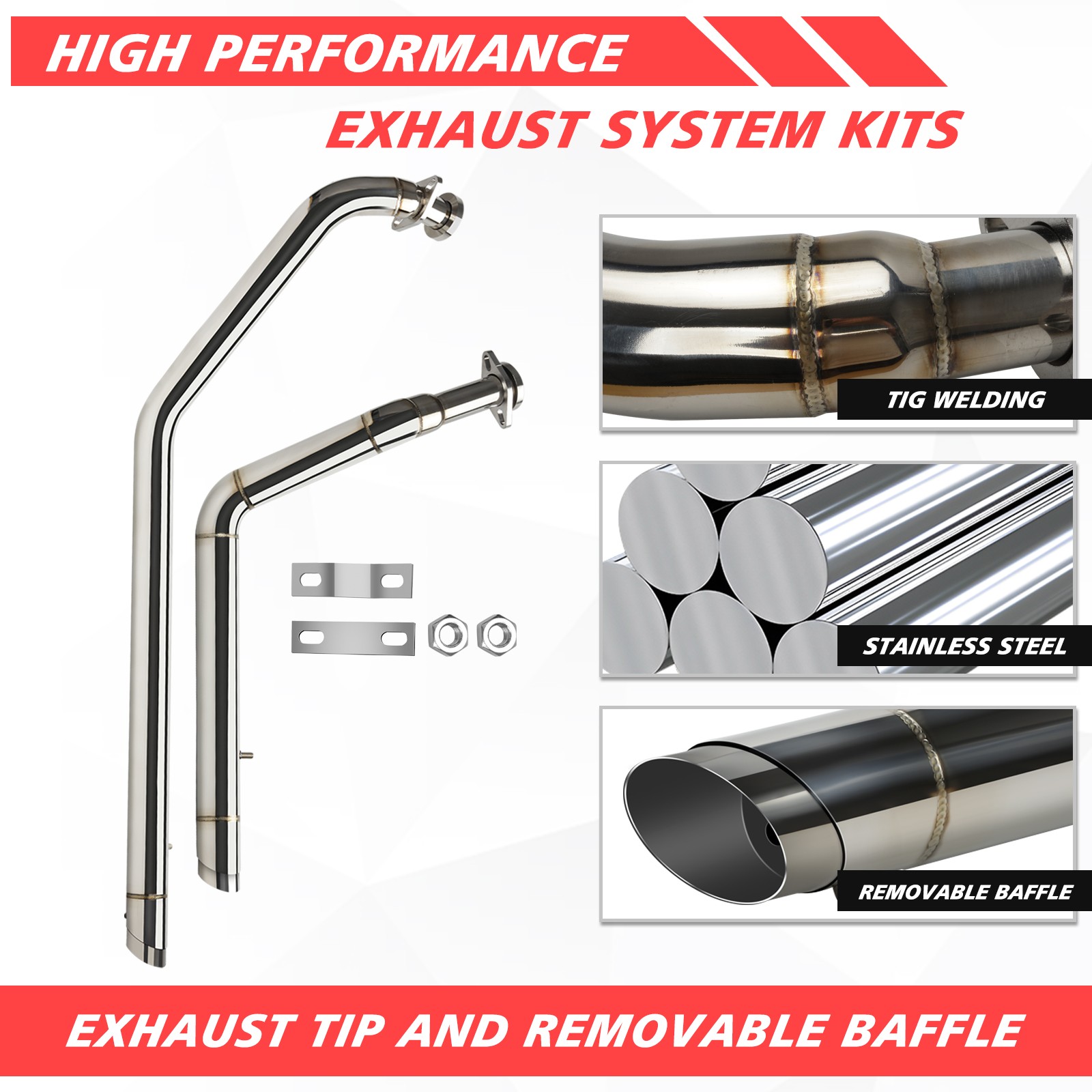 Shortshots Staggered Exhaust Pipe System For Kawasaki Vulcan 800 VN800 1995-2006