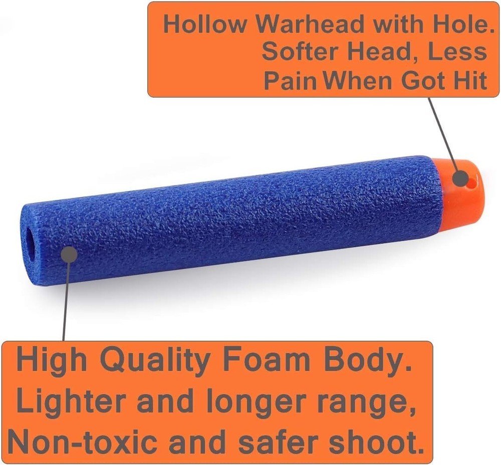 Compatible with Nerf Darts Bullets - 1000 PCS Darts Refill Pack Compatible with