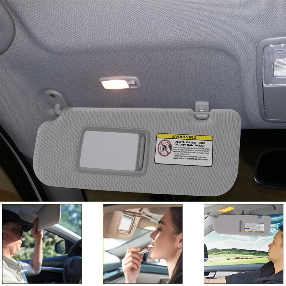 For 2011 2012-2015 Hyundai Elantra Gray Car Sun Visor Right + Left Side Pair US