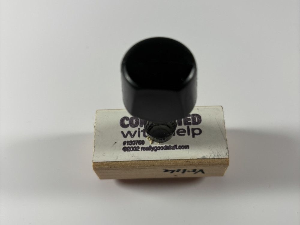 Completed with Help Rubber Stamp from Really Good Stuff