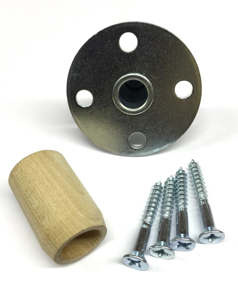 Piano Caster/Wheel Socket (Mounting Plate) 2 1/8" diameter, grip ring stem type