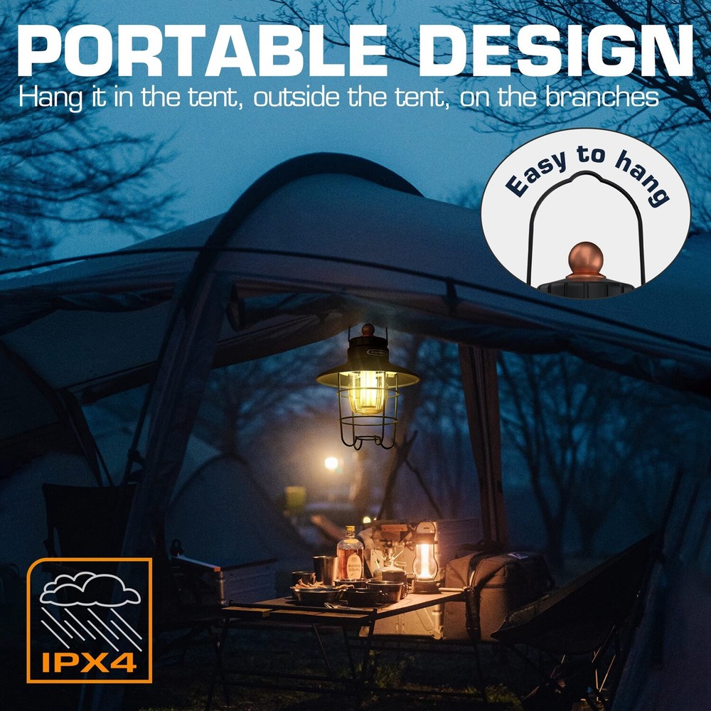 EverBrite LED Camping Lantern 3 Lights Modes Lanterns USB C Rechargeable Lantern