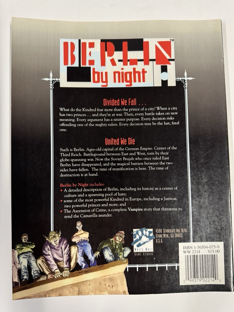 White Wolf Berlin by Night Sourcebook for Vampire: The Masquerade RPG