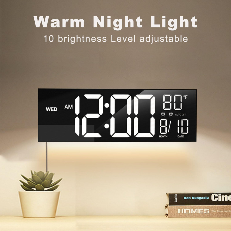 16" Digital Wall Mount Clock Count Down Timer With remote control LED 8RGB Color