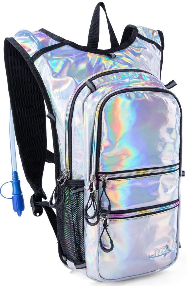 Lightweight Backpack with LED Lights, 2L Water Bladder for Running, Hiking