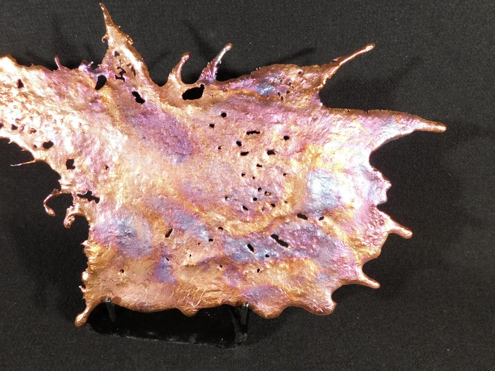BIG! Bright Solid Solid COPPER Splash ART Sculpture Arizona 490gr