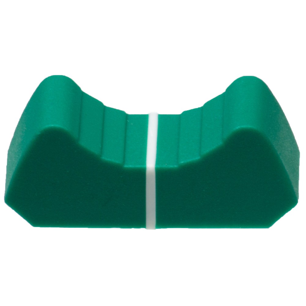 6x FADER KNOBs CAPs GREEN white 0.73" slide potentiometer mixer replacement