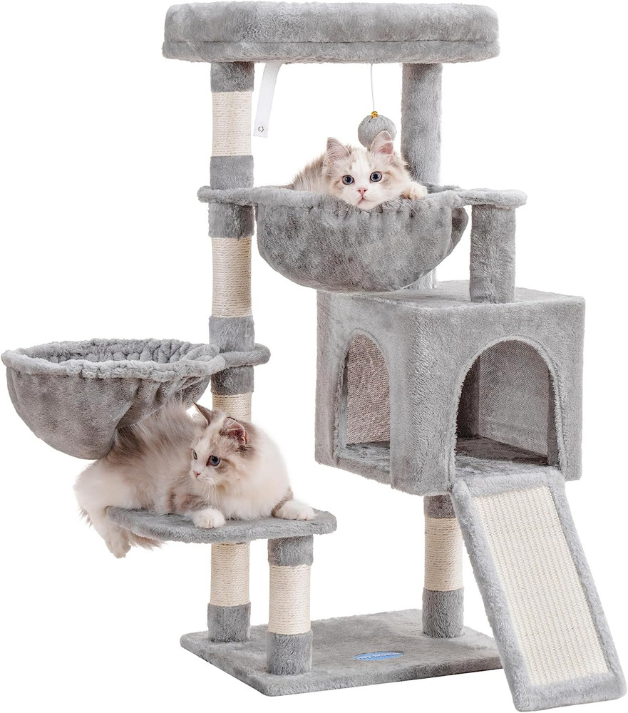35.4" Cat Tree Tower Condo House Large Scratching Post Activity Center Playing