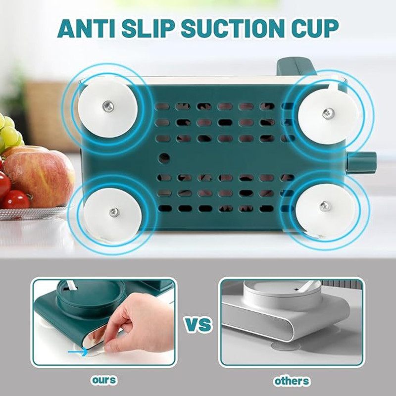 Hand Cranked Apple Peeler Slicer Kit Fruit Cutter Processing Machine Tool Green