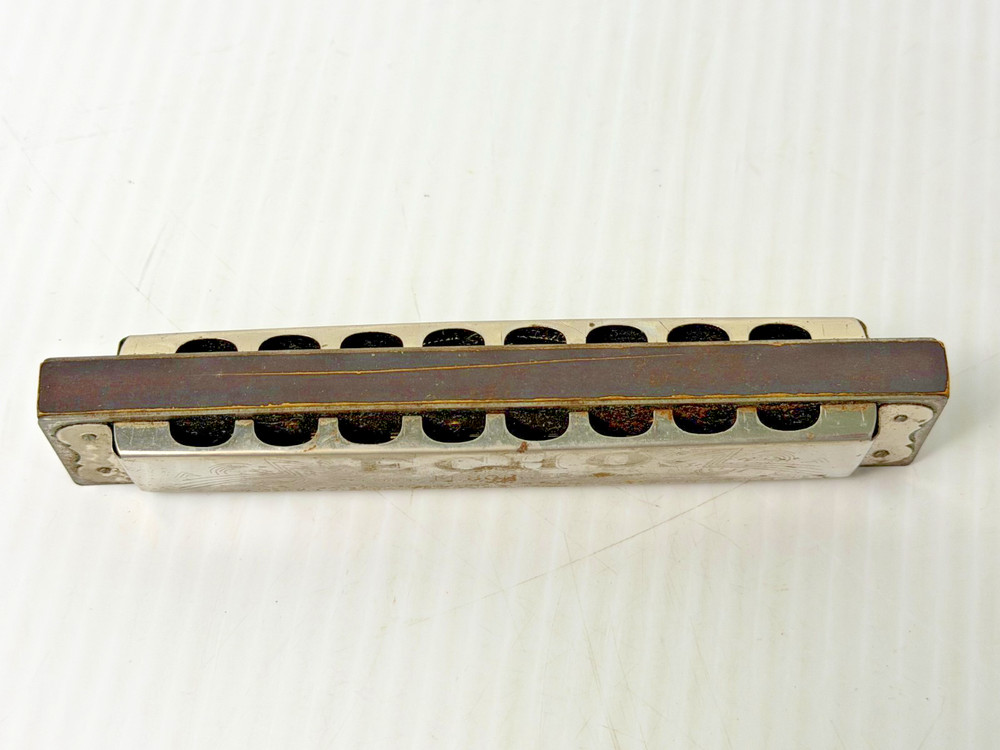 Echo Hohner Harmonica Germany Rusty Antique with Original Box