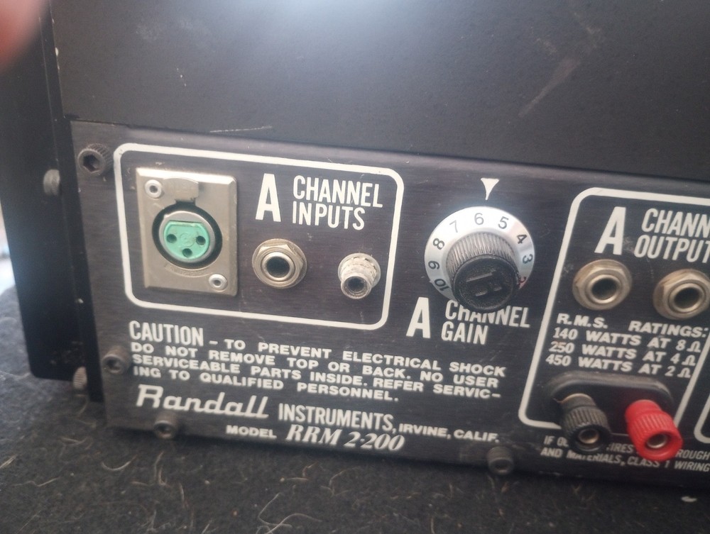 Randall RRM 2-200 Power Amplifier working