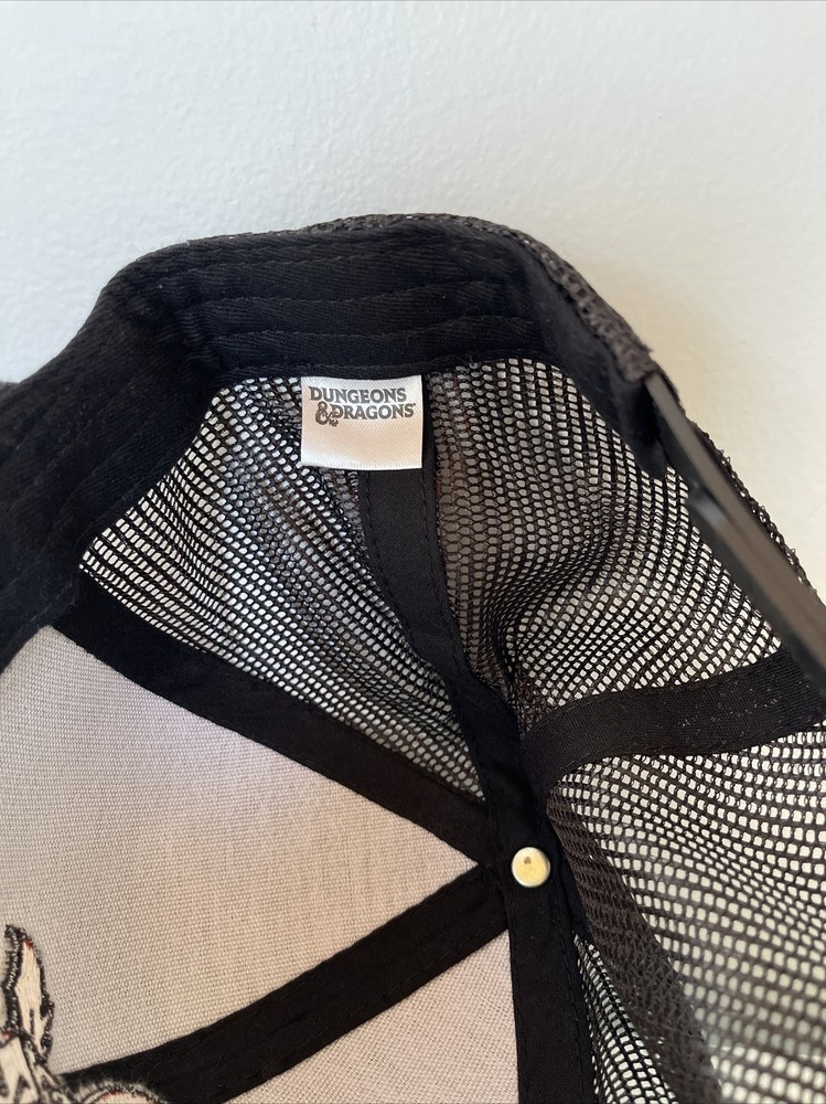 Dungeons & Dragons Baseball Cap Hat Black Snapback Mesh Embroidered