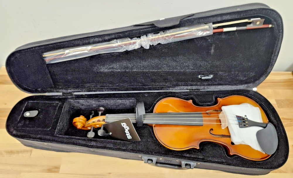 Stagg VN-4/4 EF Solid Maple 4/4 Student Size Violin Ensemble with bow and case