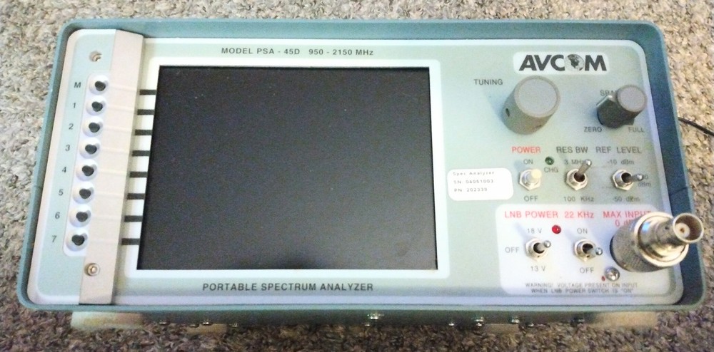 AVCOM PSA 45D PORTABLE SPECTRUM ANALYZER