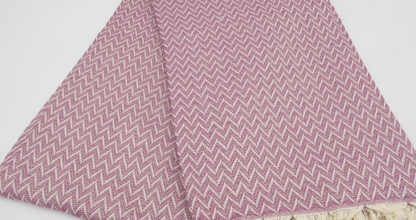 Pure Cotton Violet King Turkish Blanket