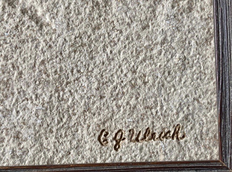 Original C.J. ULRICH Fossil fish signed