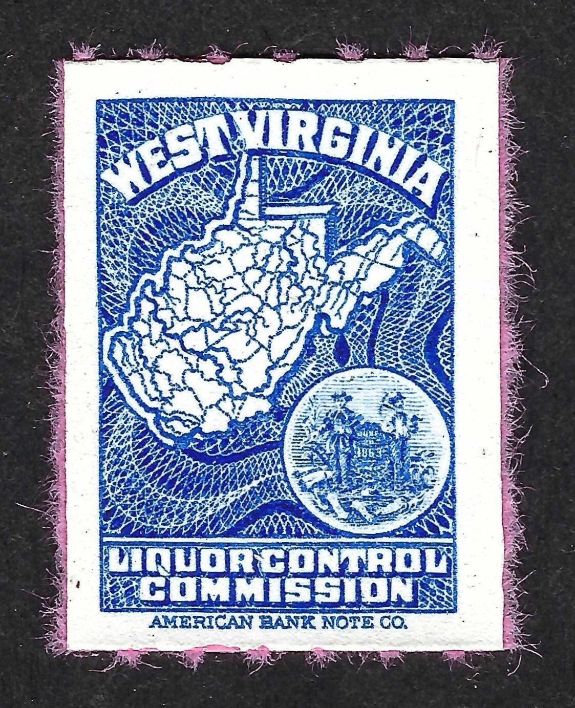 West Virginia Liquor Control - State Revenue Catalog #LS5 - American Bank Note