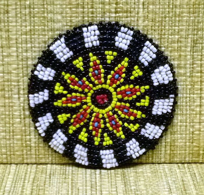 Beaded Rosette bead beadwork craft Non Native Rendezvous 2 Sizes Many Styles