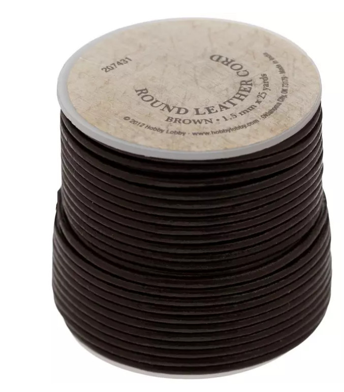 Round Leather Cord Spool Various Colors Sizes New