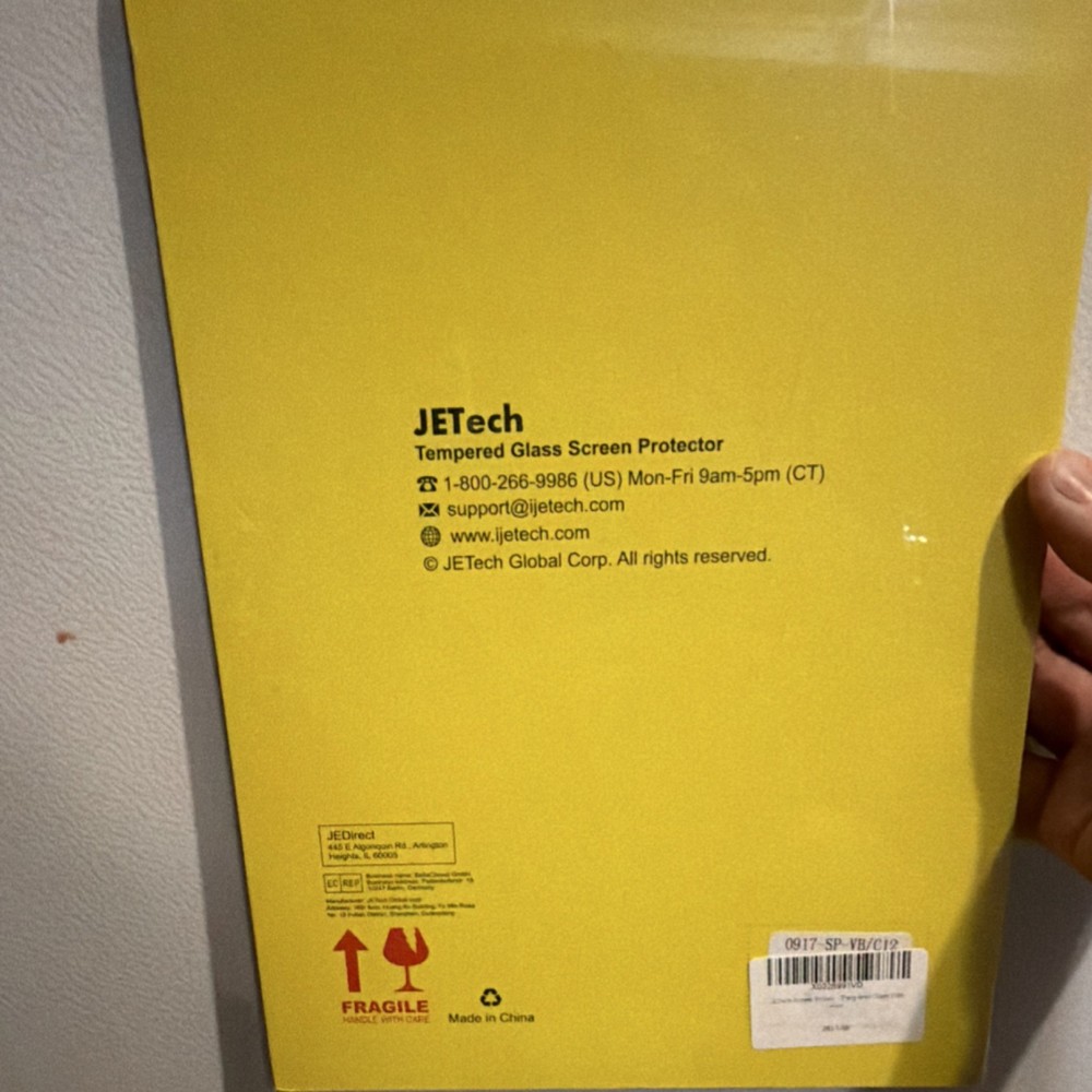 JETech Ultra Clear 9H Tempered Glass Screen Protector Scratch Resistant