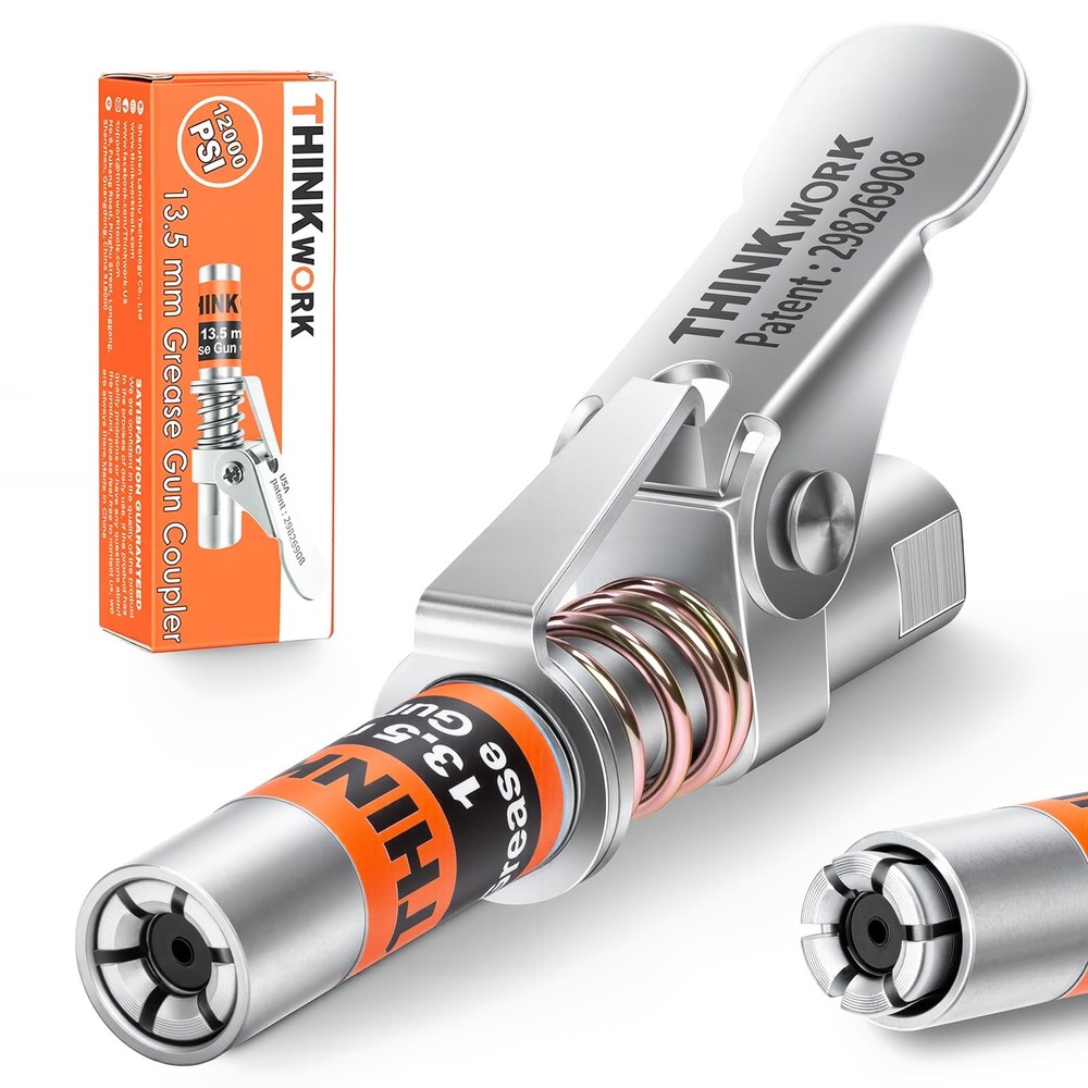 THINKWORK Grease Gun Coupler, 0.53" Tips, Coupler