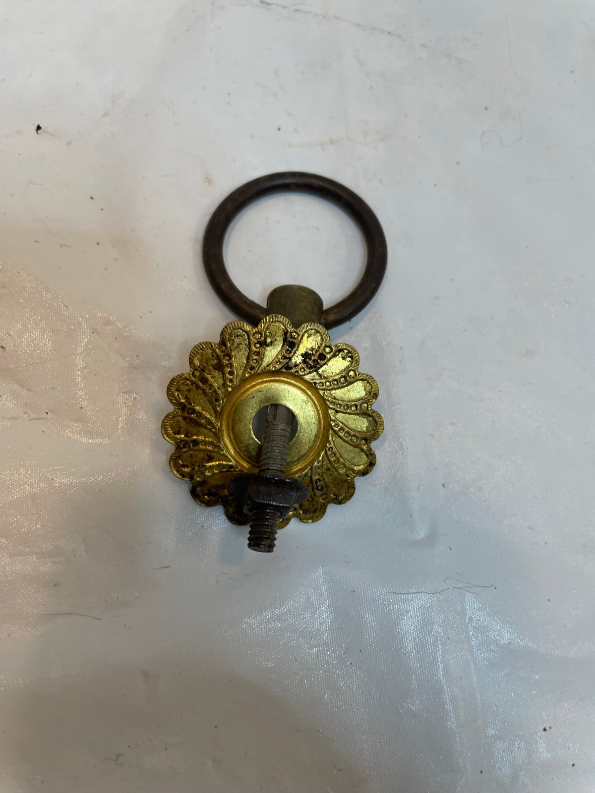 Antique Ornate Brass Victorian Antique Drawer Pulls Cabinet Handles - Lot of 2