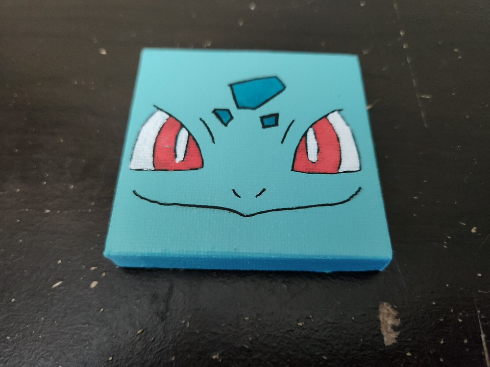 Handpainted Stretched Canvas Magnet Bulbasaur (*FAST SHIPPING!*)