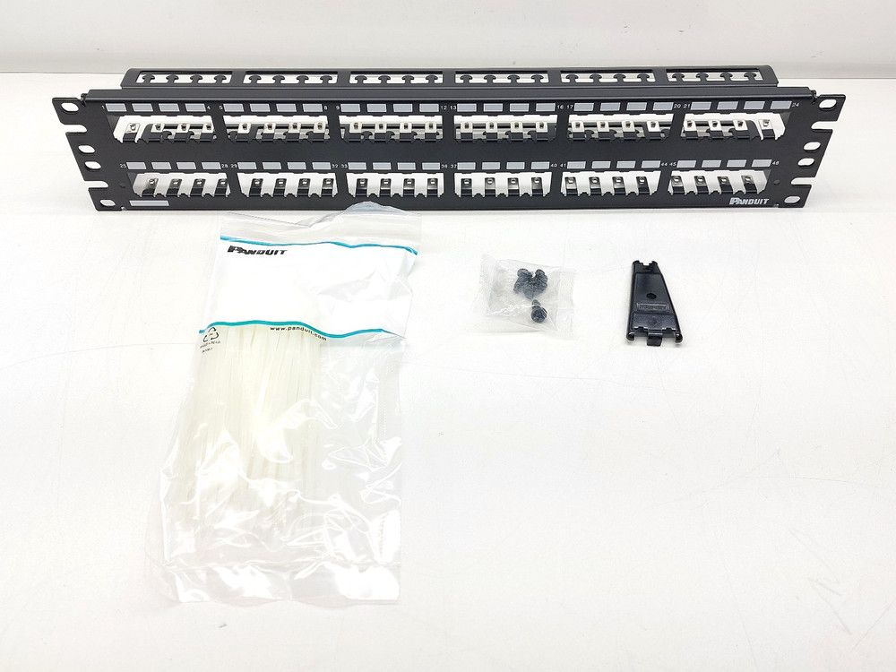 Panduit CP48WSBLY Mini-Com 48-Port Modular Patch Panel 074983036448