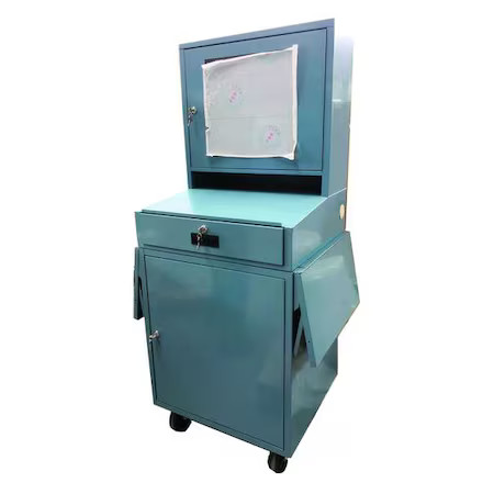 Mobile Computer Cabinet, Blue,  462D24
