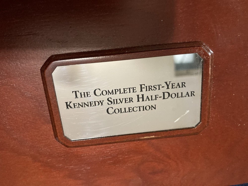 The Complete First -Year Kennedy Silver Half -Dollar Collection Display Case