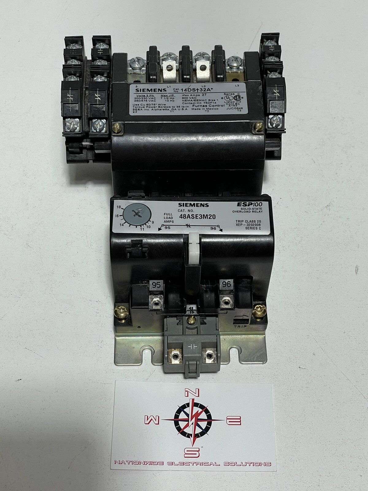 Siemens 14DS32A Size 1 27A Starter with Overload