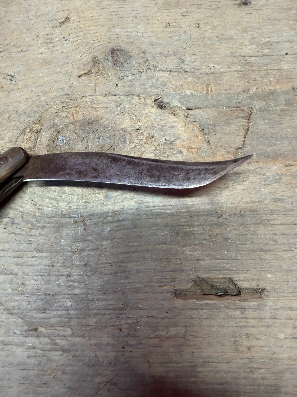 Primitive 1800s 19th Century Forged Native American Navajo Folding Knife