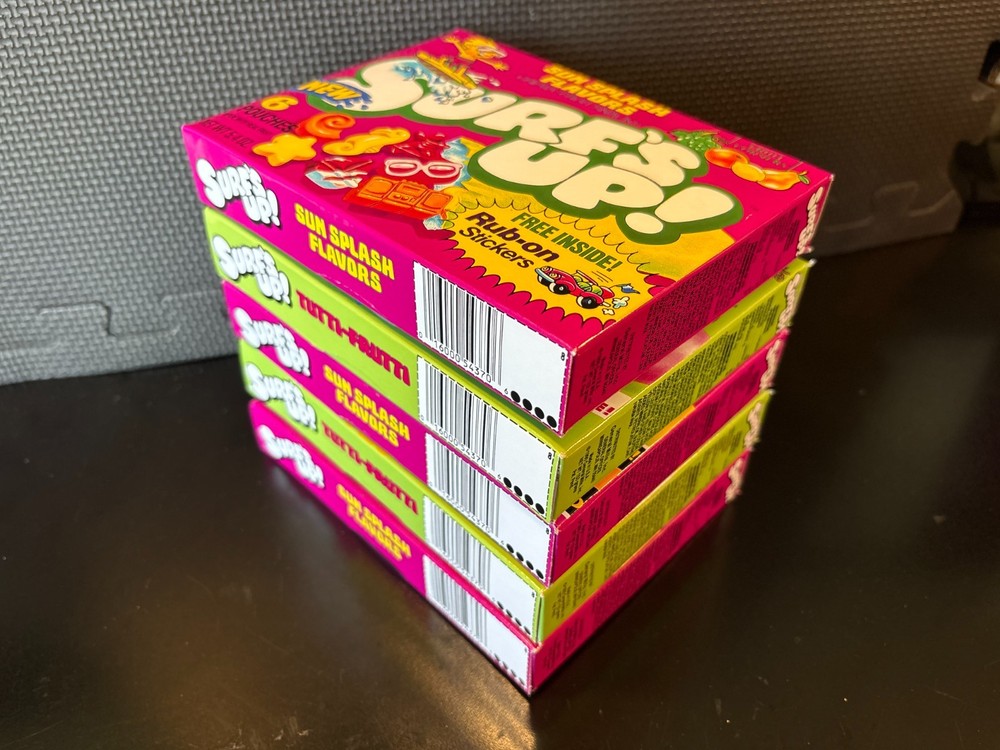 Surfs Up fruit snacks - 5 empty custom design display boxes