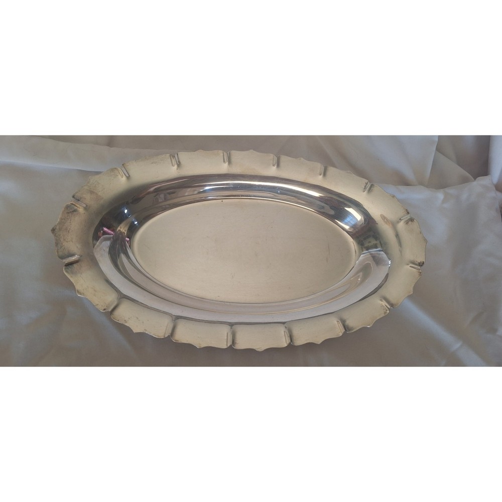 Vintage International Silver Co Early American 2360 Oval Serving Bowl 11" x 7"