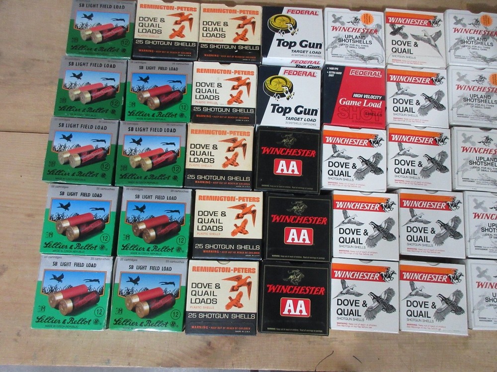 46 Mixed Lot Empty Shotshell Boxes for ammo storage or collectable (sh)
