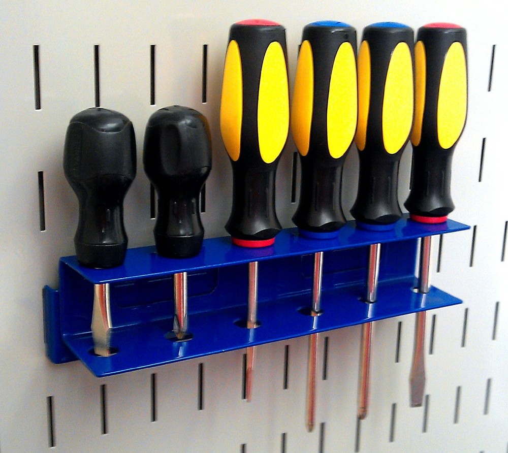 Pegboard Screwdriver Holder Bracket Slotted Metal Pegboard Accessory Pegboard...