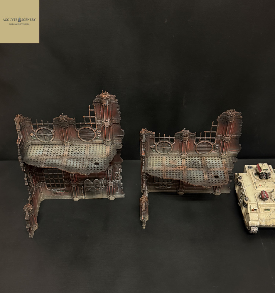 Grimdark Terrain 2 Ruin Bundle Easy-Build compatible with Warhammer 40k
